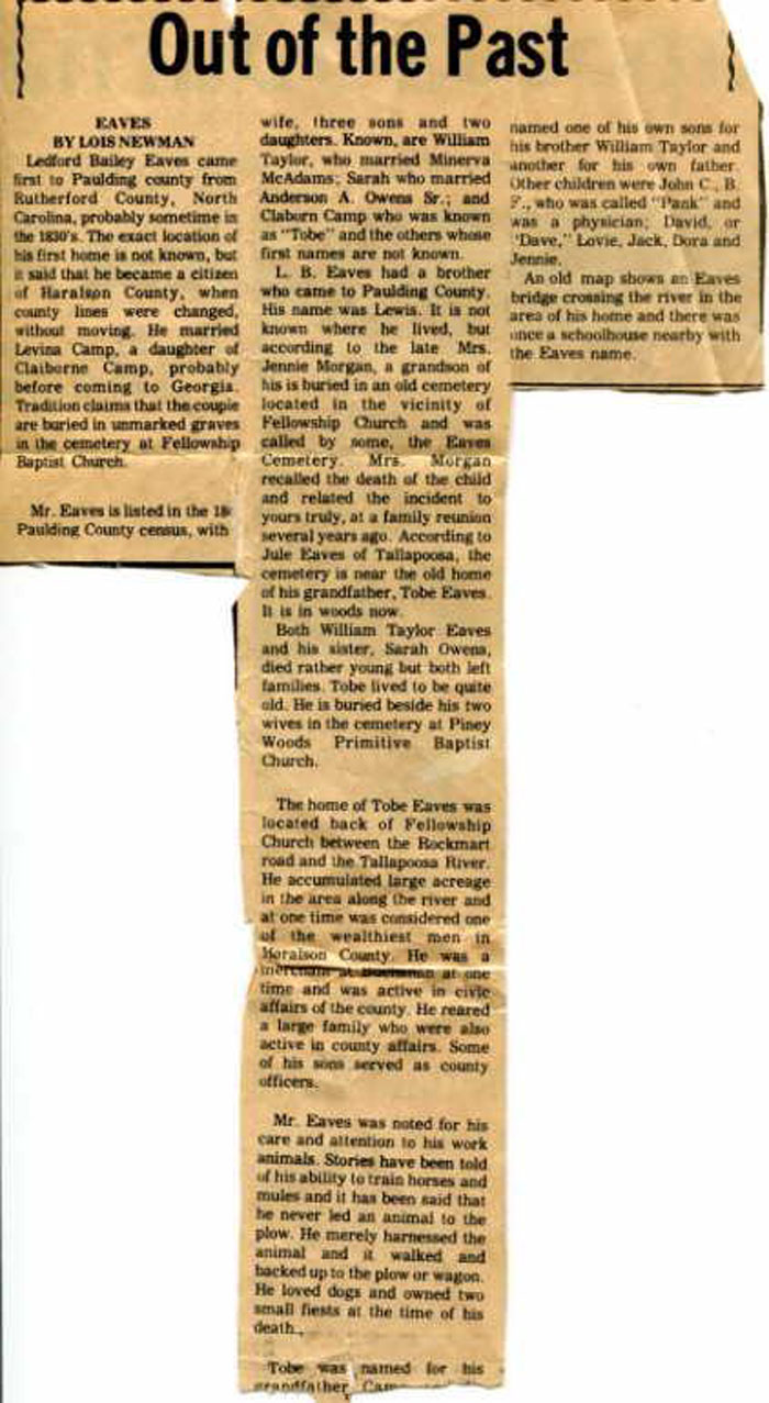 Lois Newman article from FamilySearch.com