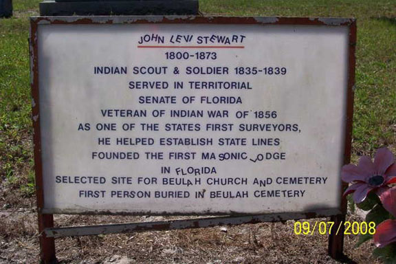 John Levi Stewart monument