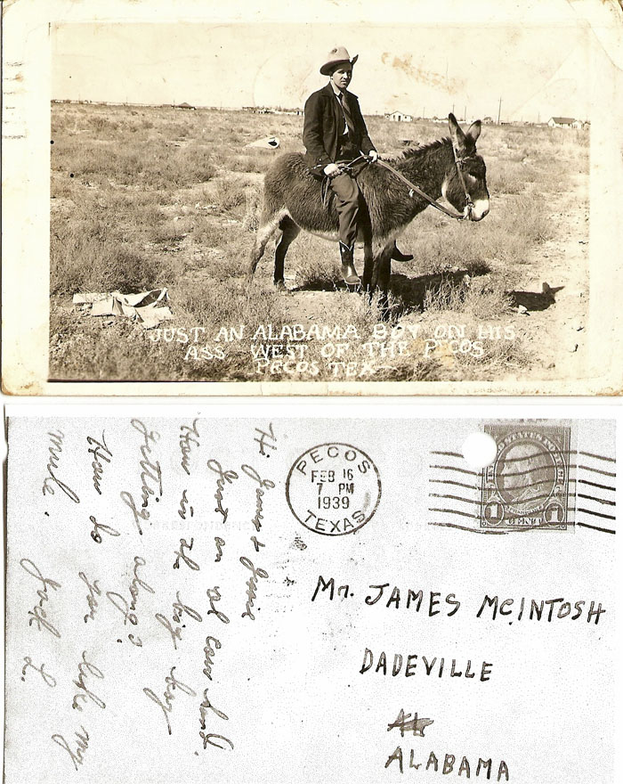 Postcard from Jack Latimer